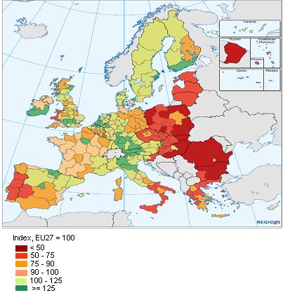 Reddito medio pro capite europa